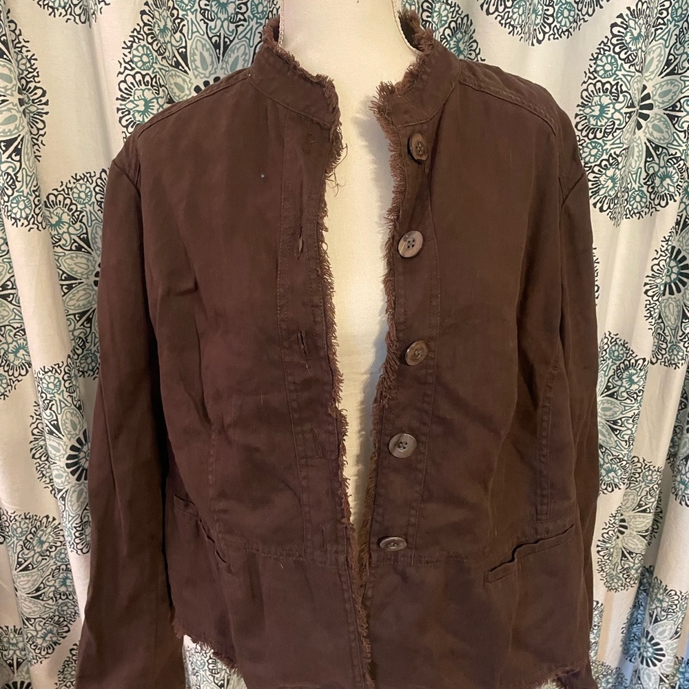 Coldwater Creek Linen Jacket 1x